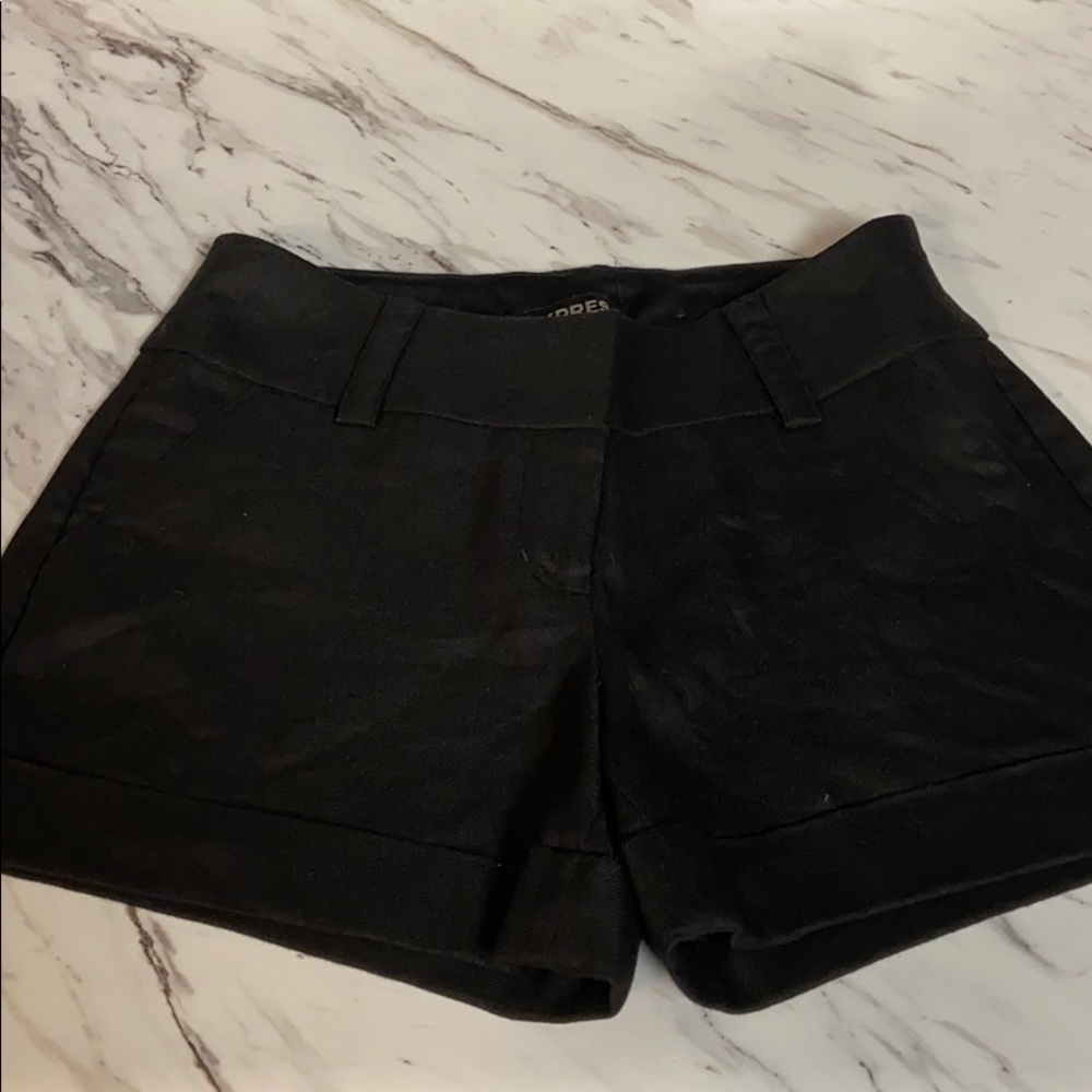 Black khaki shorts